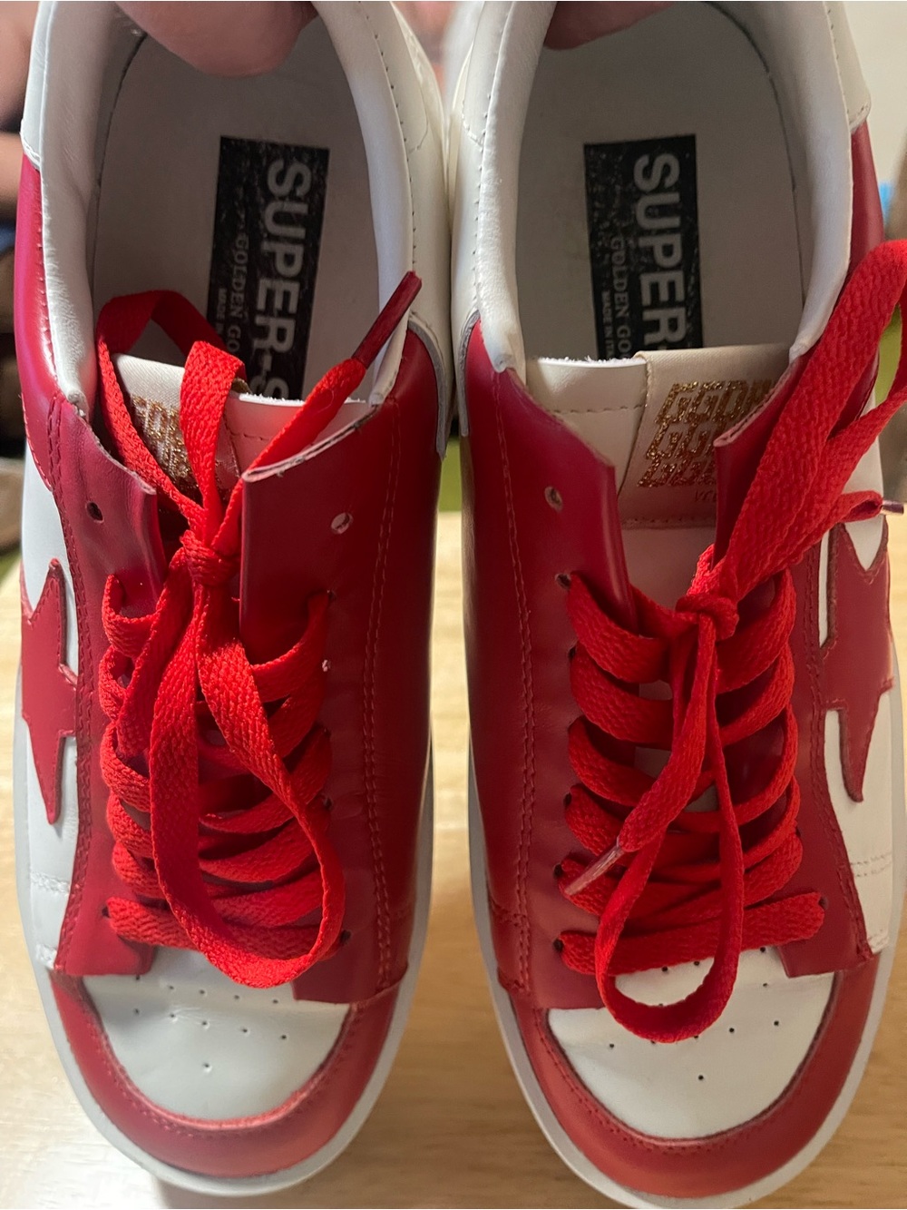 Golden Goose Stardan Red White Mens 9. Excellent - Picture 4 of 12